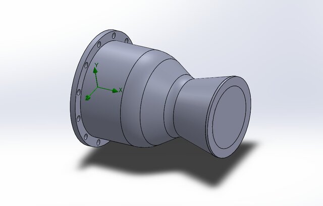 3D model of Converging-Diverging (De Laval) Compressible Flow Nozzle