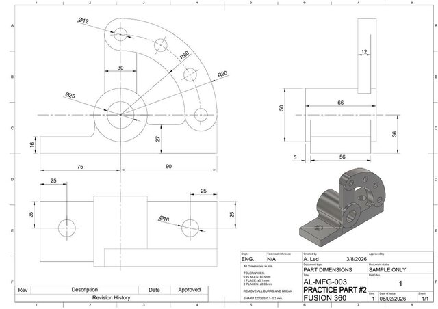 3D model of Practice Part 2  CAD