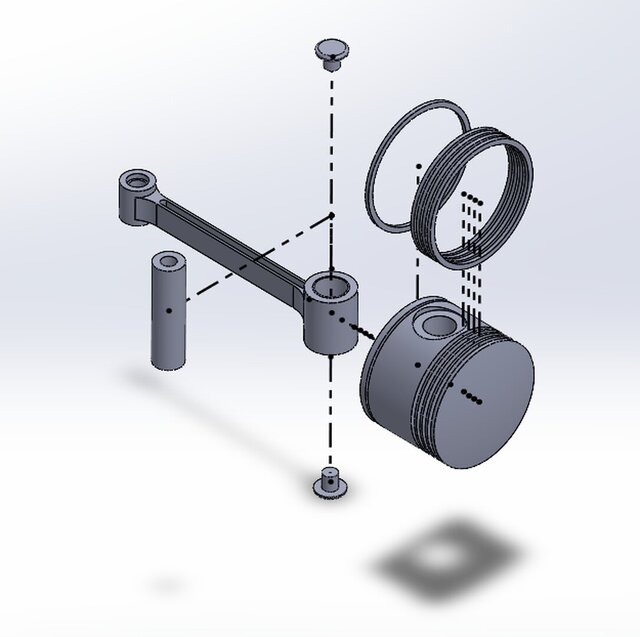 3D model of radial-engine