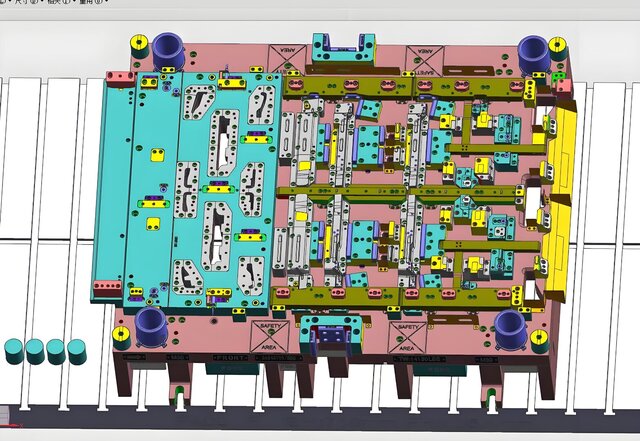 3D model of Automotive Progressive Stamping Die | Full Structural Design in UG NX
