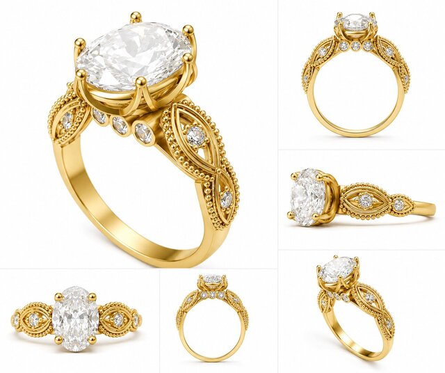 3D model of Jewelry Collection – Custom Ring, Bracelet & Pendant CAD Models