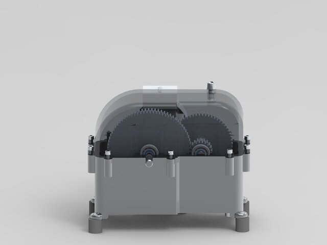 3D model of Two-Stage Spur Gear Reducer