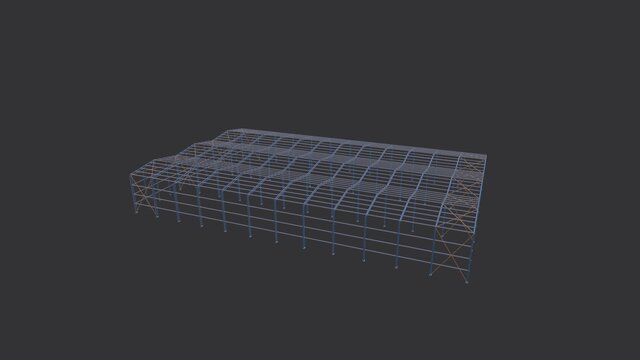 Steel Warehouse — 3D Model & GA Drawings | 5,760 m² – image 4 of 5