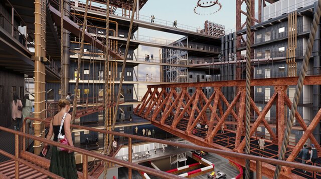 3D model of Industrial-style venue