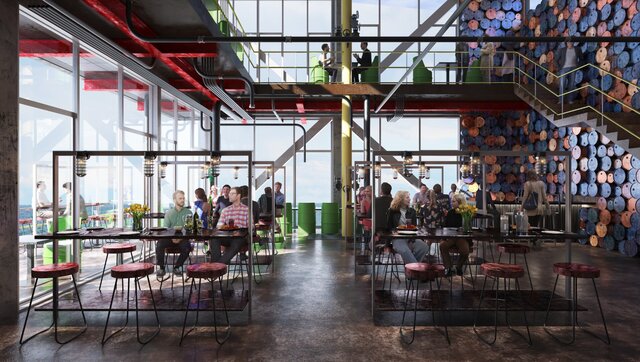 Industrial-style venue