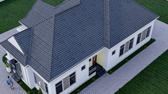 3D model of 3-bedroom-modern