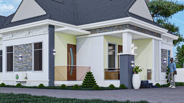 3D model of 3-bedroom-modern