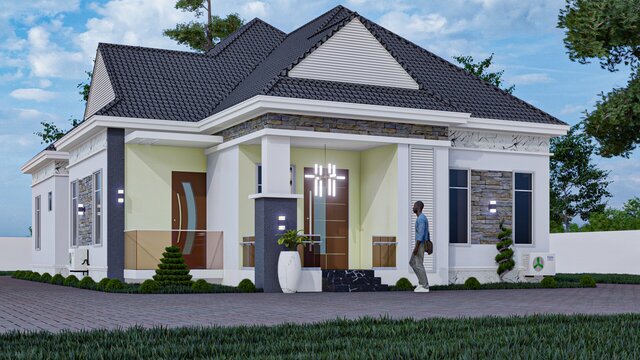 3D model of 3-bedroom-modern