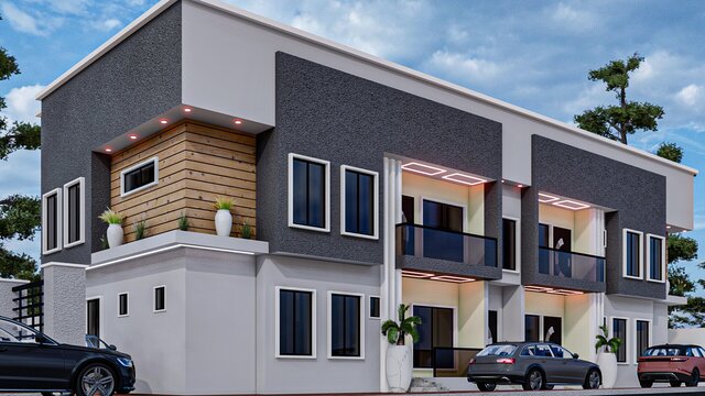 3D model of 3-bedroom-modern
