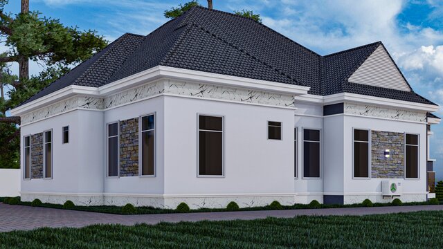 3D model of 3-bedroom-modern