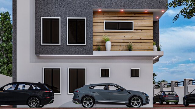 3D model of 3-bedroom-modern