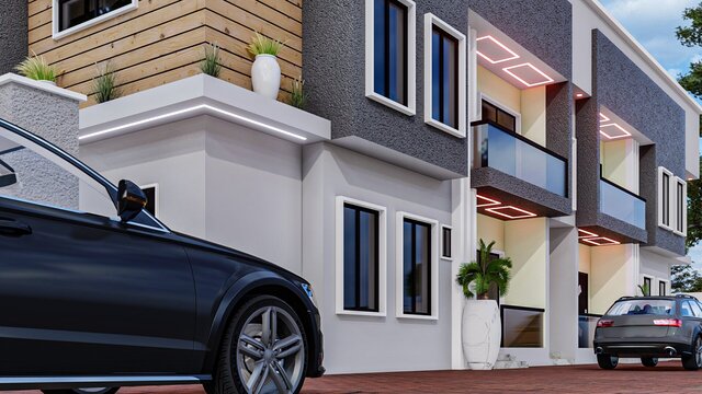 3D model of 3-bedroom-modern