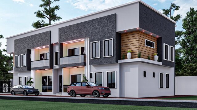 3D model of 3-bedroom-modern