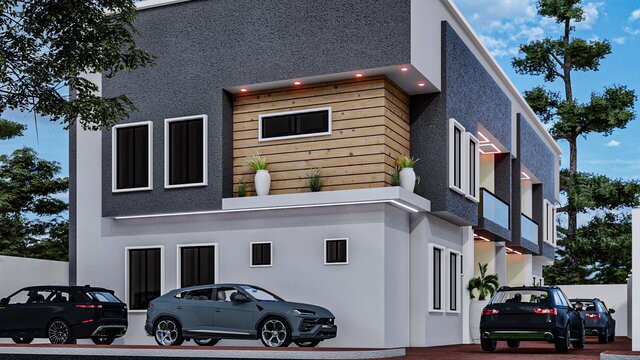 3D model of 3-bedroom-modern