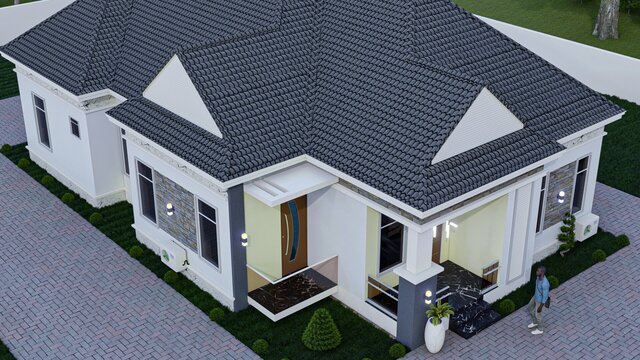 3D model of 3-bedroom-modern