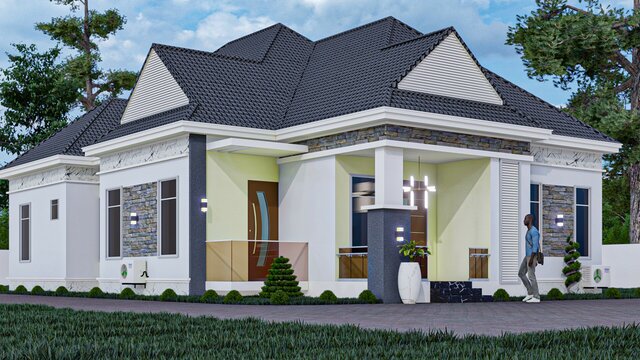 3D model of 3-bedroom-modern