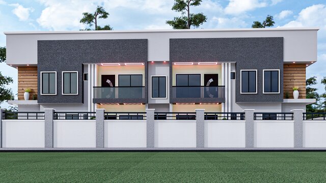 3D model of 3-bedroom-modern