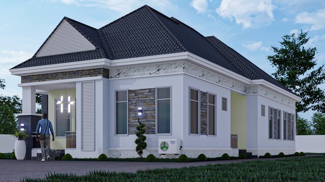 3D model of 3-bedroom-modern