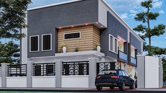 3D model of 3-bedroom-modern