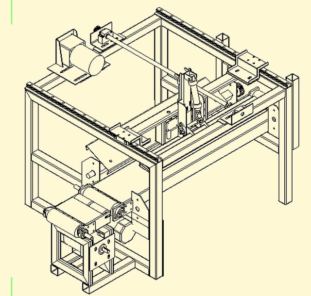 3D Automation Assembly - Auto-Folding Conveyor Machine System