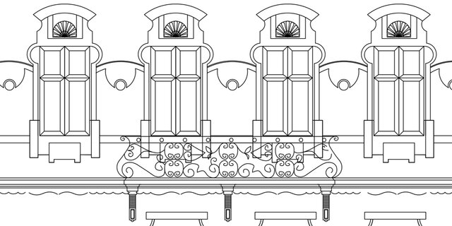 Loncarevic House facade / Digitization and vectorization of a drawing – image 7 of 7