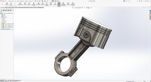 3D model of V6 Automotive Engine – 3D Modeling & Assembly in SolidWorks