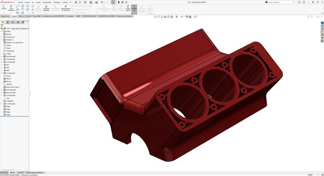 3D model of V6 Automotive Engine – 3D Modeling & Assembly in SolidWorks