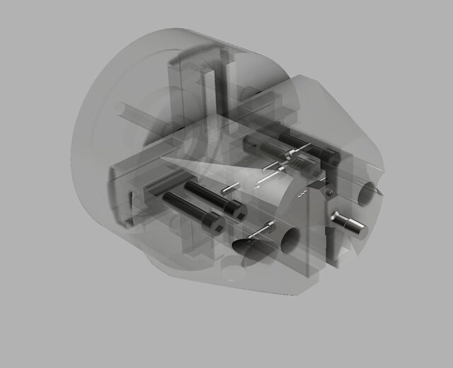3D model of Machining the taper of a hip prosthesis stem
