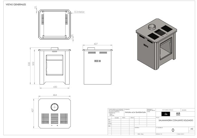 3D model of Wood-burning Salamander Stove