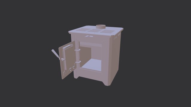 3D model of Wood-burning Salamander Stove