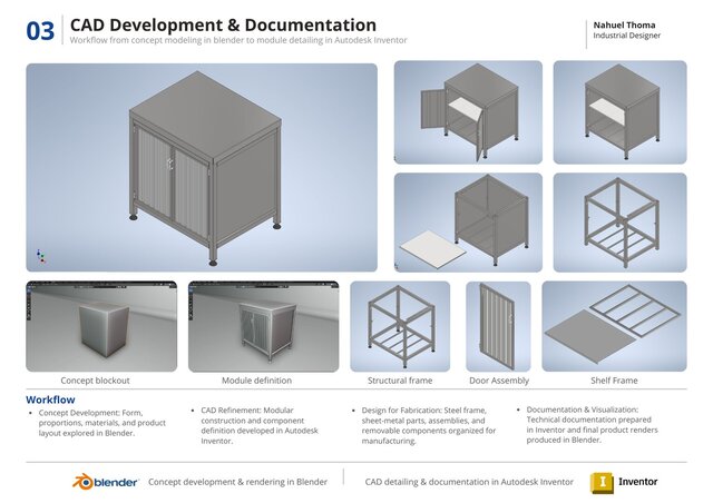 3D model of Modular Outdoor BBQ Station | Product Design, CAD & Visualization