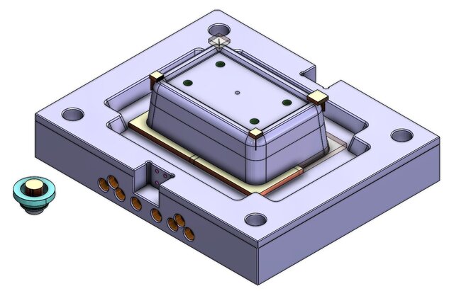 3D model of Mold Design with complete edm electrode design