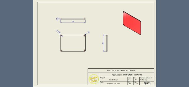 3D model of Electronic Box Enclosure