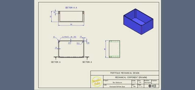 3D model of Electronic Box Enclosure