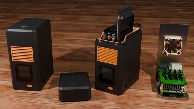 3D model of Raspberry Pi 5 NAS - Concept