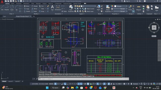3D model of Plumber Block Detailing In AutoCAD