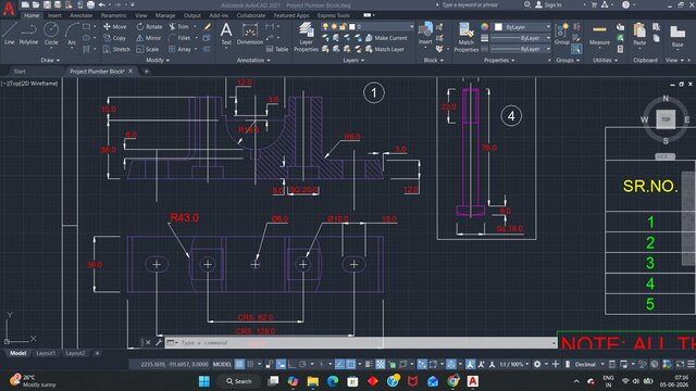 3D model of Plumber Block Detailing In AutoCAD