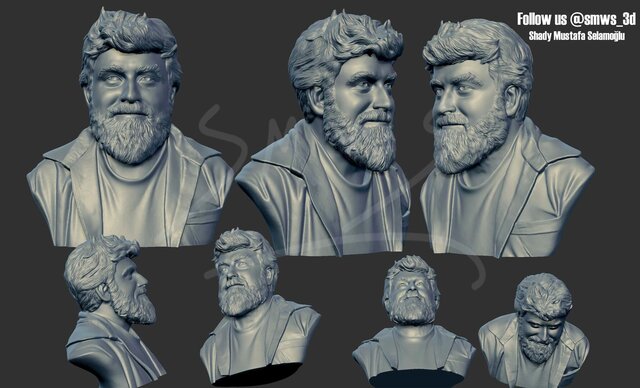 3D model of Clean up scan of a human for 3D printing