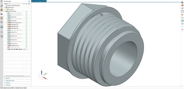 3D model of 10. Shock Absorber Seal Head (Cartridge Cap)