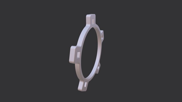 3D model of Ronnie the cats un spillable food bowl flat stack design