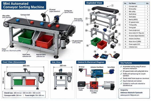 Mini Automated Conveyor Sorting Machine