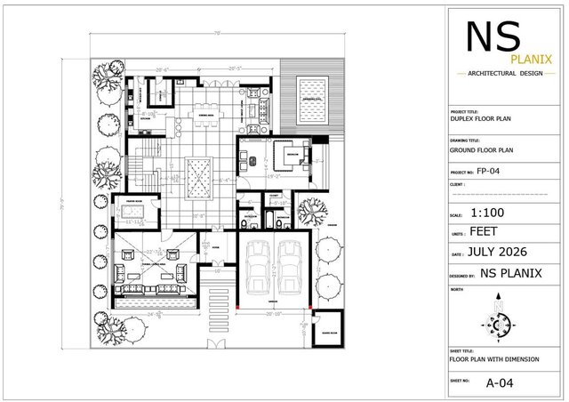 3D model of Professional 2D Residential & Duplex Floor Plans