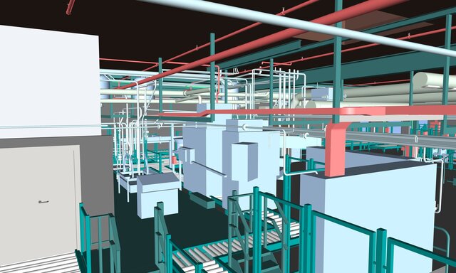 3D model of Scan to Revit Model.