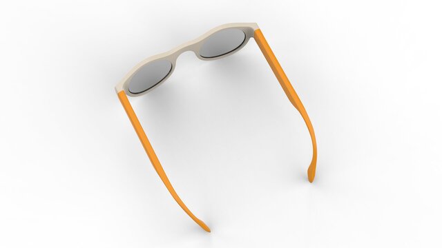 3D model of Ergonomic Spectacle Frame CAD Model