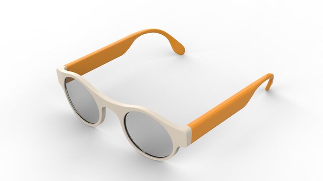 3D model of Ergonomic Spectacle Frame CAD Model