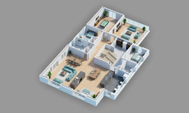 3D model of 2d-and-3d-floor-plan-drawings