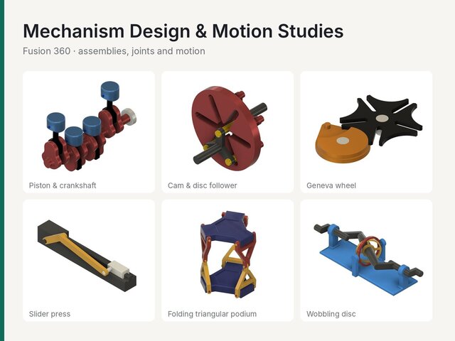 Mechanism Design and Motion Studies in Fusion 360 – image 2 of 7