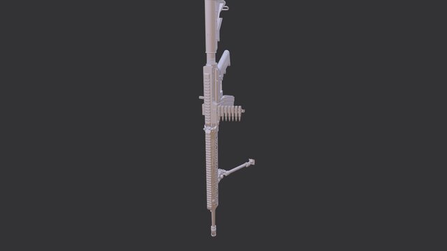 3D model of 5.56 belt-fed LMG