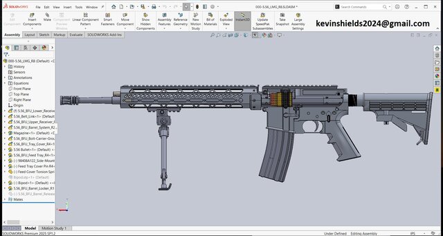 3D model of 5.56 belt-fed LMG
