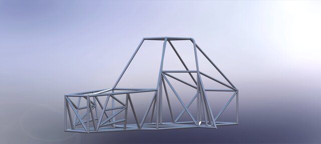 3D model of Tubular Space Frame Chassis Design